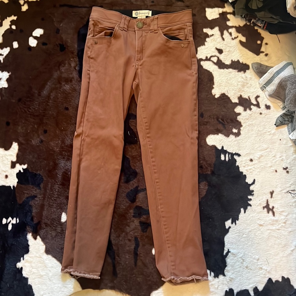 Straight Leg Burnt Orange Jeans